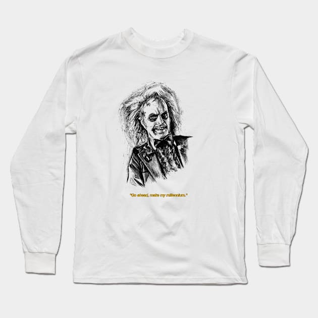 BeetleJuice Long Sleeve T-Shirt by AlbertColladoArt